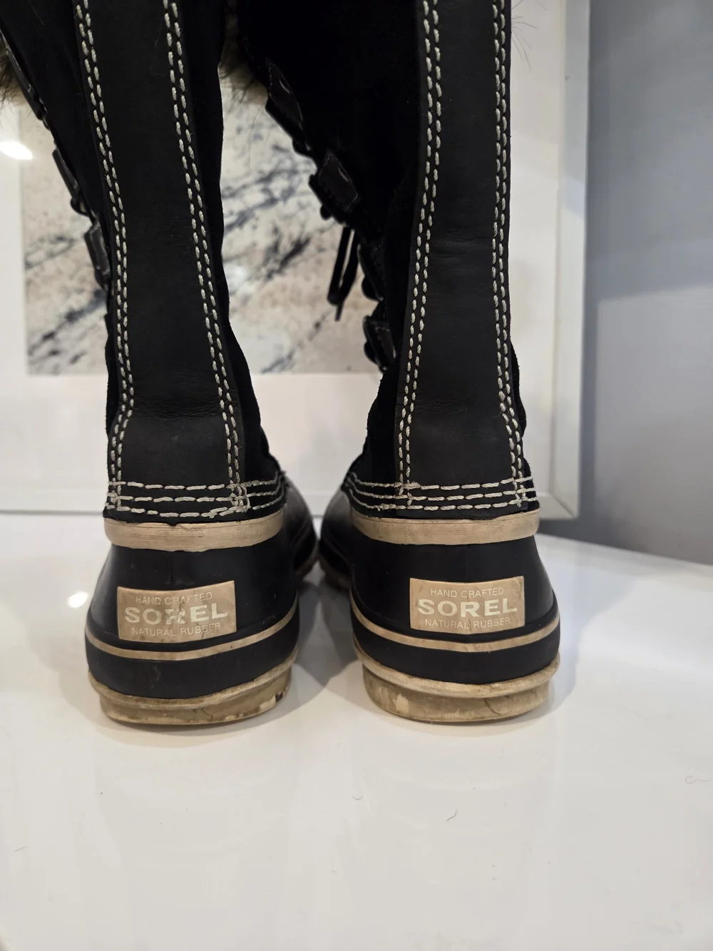 Sorel Joan of Arctic Faux Fur Suede Winter Boots Sz 6